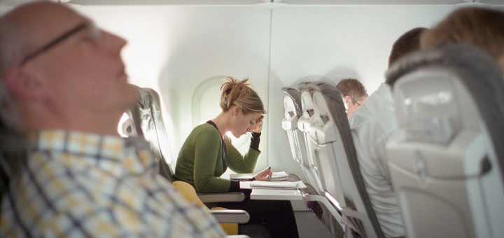 Working on the plane